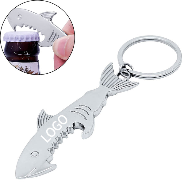 Shark Style Metal Bottle Opener Keychain Accessories