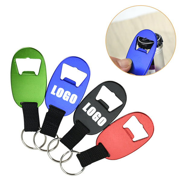 Keychain with Flat Bottle Opener Bar Key