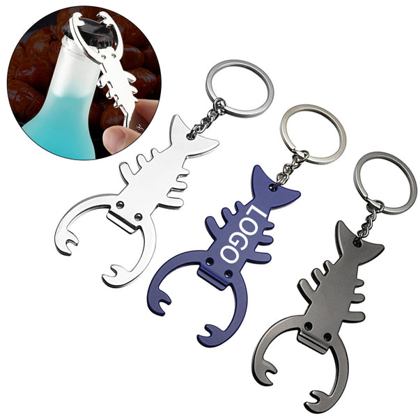 Lobster Beer Bottle Opener Tool Key Tag Ring Accessories