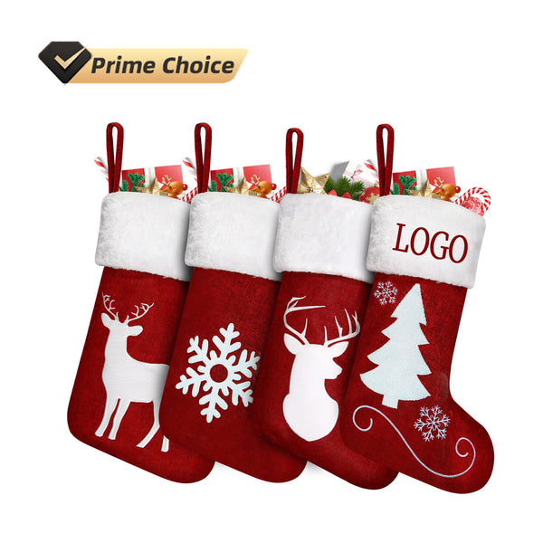 Large size Xmas Stocking Classic Christmas Decorations