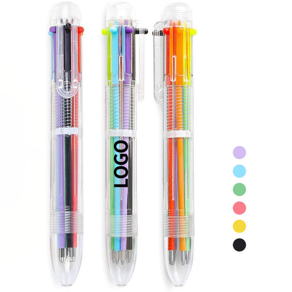 6 - in - 1Multicolor Retractable Ballpoint Pen