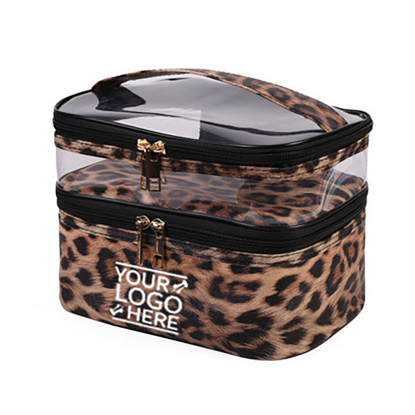 Hot selling double layer cosmetic bag