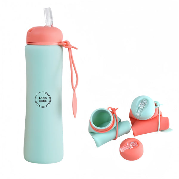 Silicone Collapsible Water Bottles 20oz