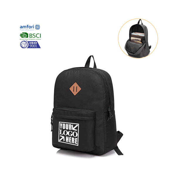 Classic Basic Water Resistant Casual School Backpack