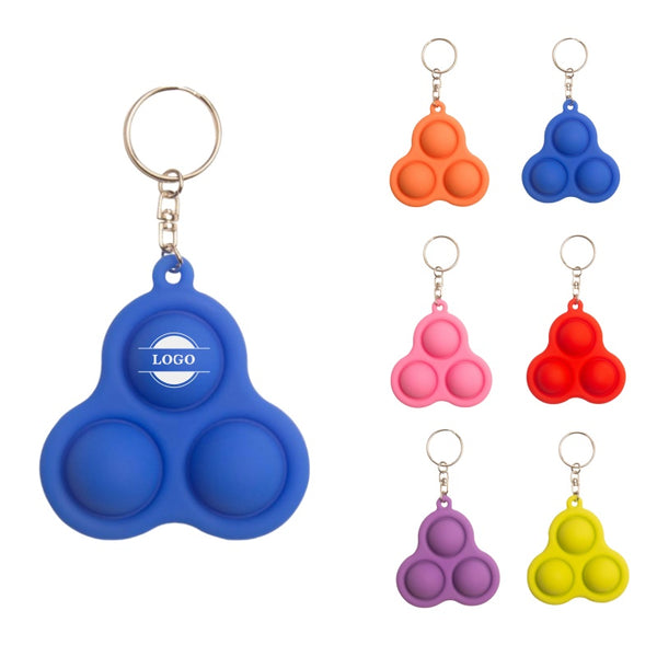 3 Bubble Pop Fidget Keychain