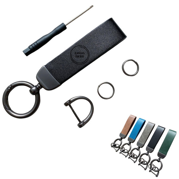 Microfiber Leather Car Keychains Rings