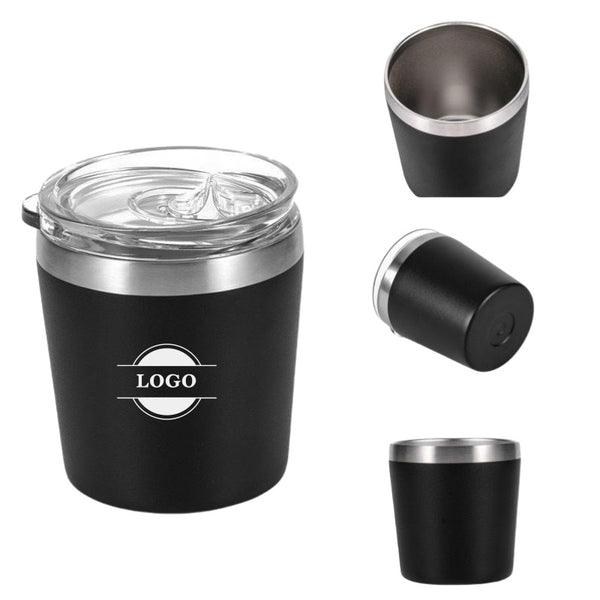 8 Oz Insulated Stainless Steel Coffee Tumbler with Lid