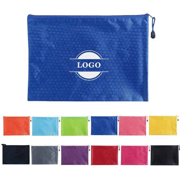 Waterproof Zipper Pencil Pouch File Bags A4 A5 A6