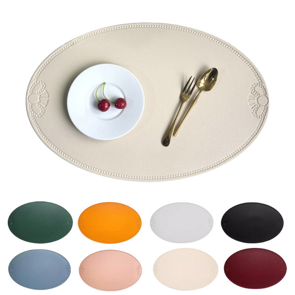 Debossing Faux Leather Table Placemats
