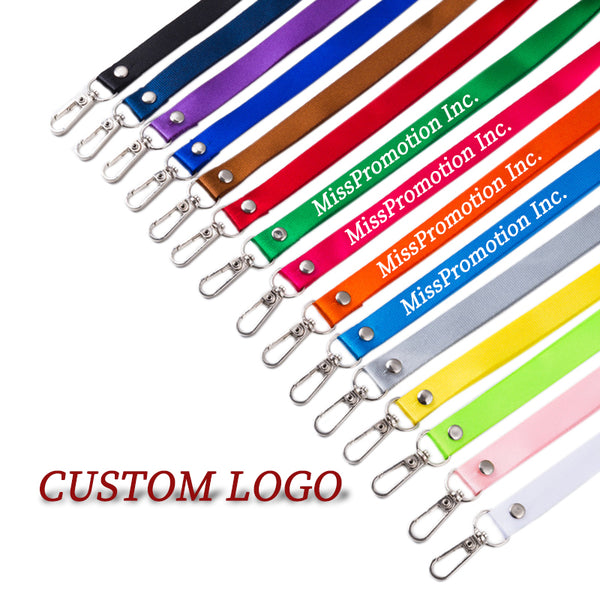 Neck Lanyards for ID Badge Holder Stainless Metal Keychains