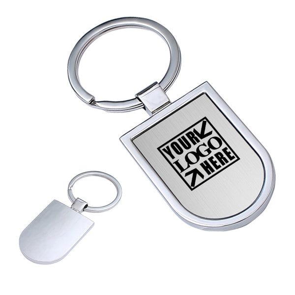 Cheap Price Silver Key Chain Laser Engraved Metal Keyring
