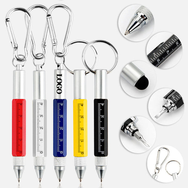 Keychain Ballpoint Pens With Rulers Touch Screen Stylus