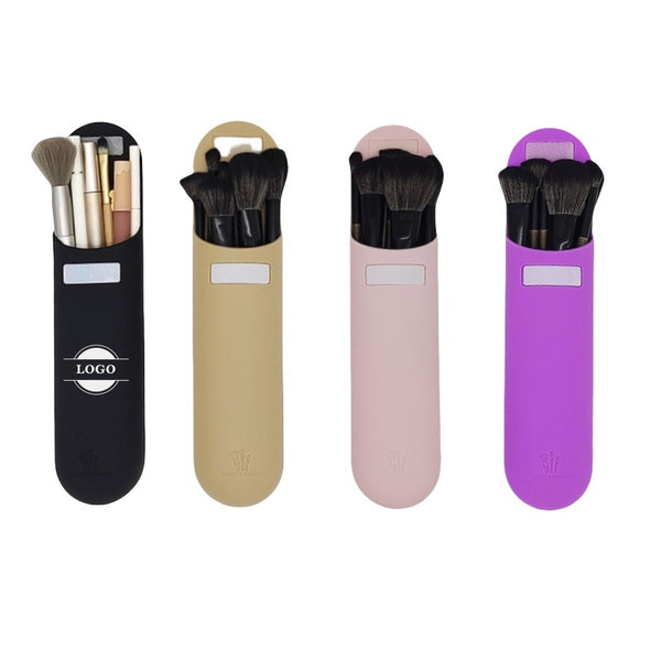 Silicone Makeup Brush Holder Travel Cosmetic Bag