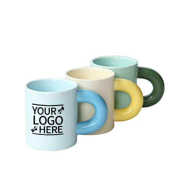 Large Mug Porcelain Drinking Coffee Cups With Big Handle