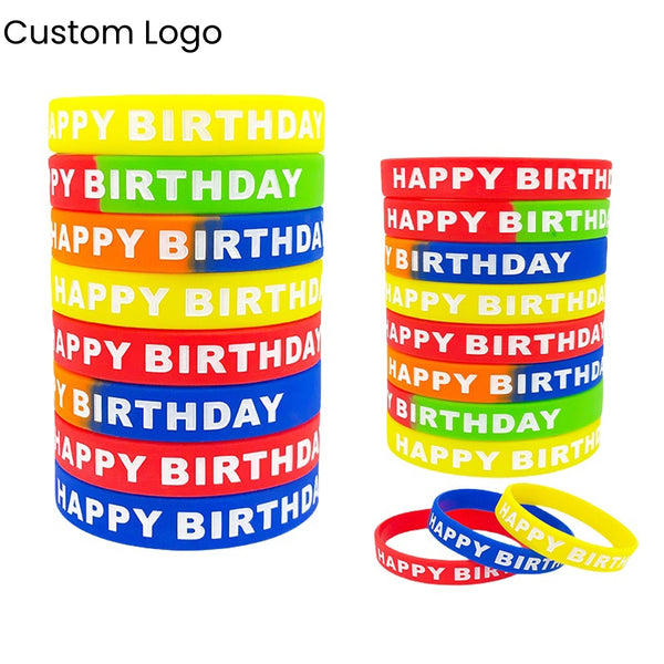 Debossed 1/2”W Silicone Wristband