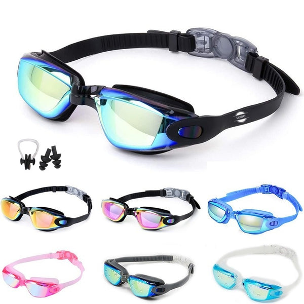 Swim Goggles with Ear Plugs Nose Clip