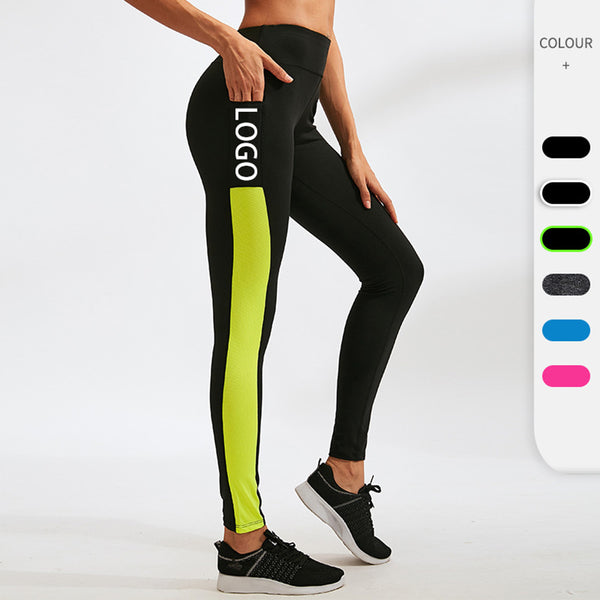 Yoga Pants Side Pocket Stretchy Quick Dry Sweat Wicking