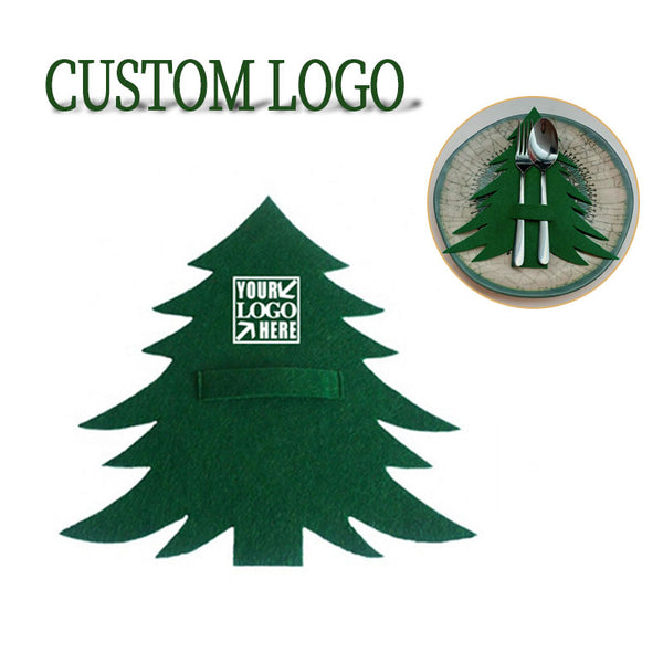 Tableware Holder Xmas Tree Fork and Knife Storage Bags