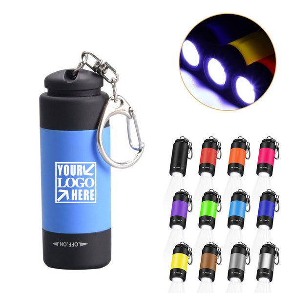 Colorful Mini Keychain LED Flashlight USB Torch Rechargeable