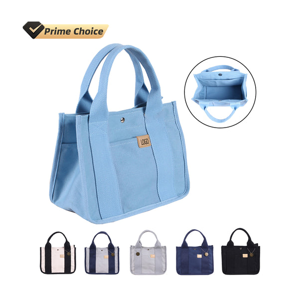 Canvas Tote Bag with Pocket Handbag  Lunch bag Grocery Bag