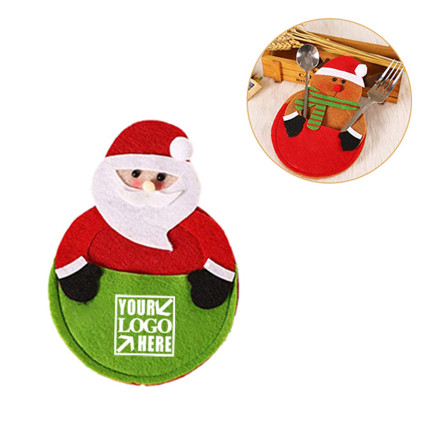 Christmas Silverware Holder Santa Claus Tableware Pocket Set