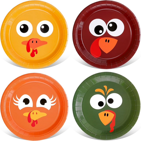 Cartoon Turkey Disposable Plates