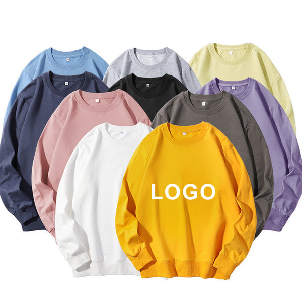 solid color crew neck sweatshirt