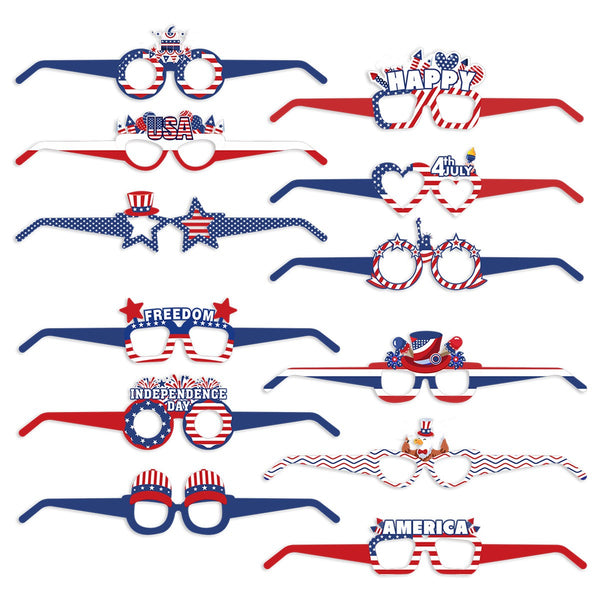 Fourth of July Paper Eyeglasses