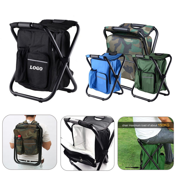 Folding Camping Chair with Cooler Bag