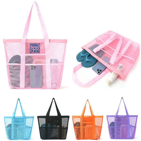 Outdoor Sport Mesh Multi Pocket Beach Bag
