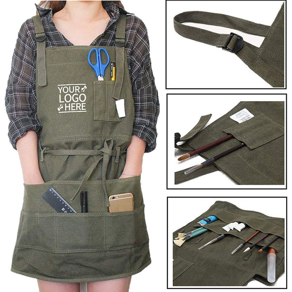 Painting Gardening Barber Artist Canvas Apron with Pockets