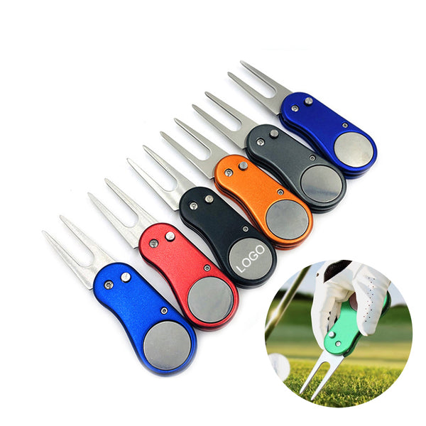 Foldable Golf Divot Tool with Ball Marker
