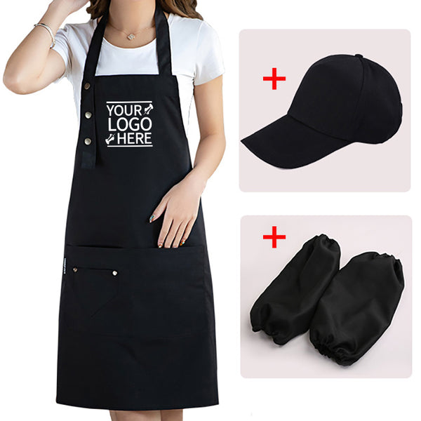 Unisex Washable Baking Cap Oversleeves Adjustable Aprons