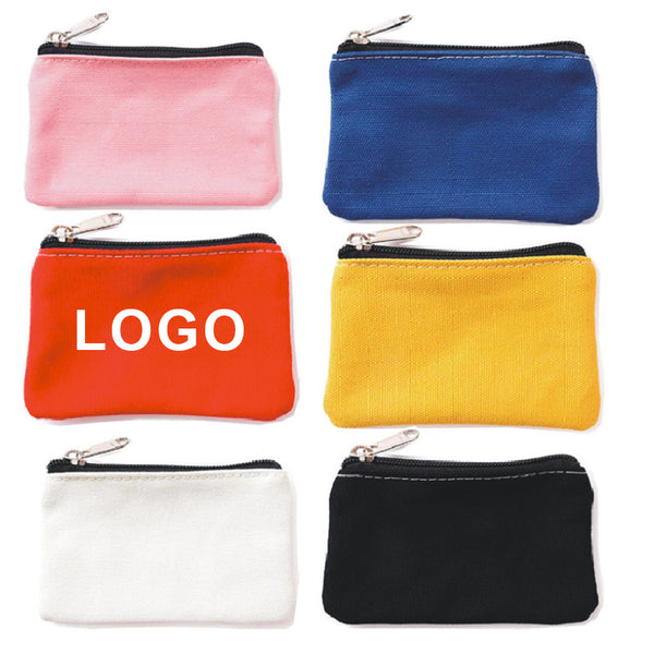 Cotton canvas coin purse bag card holder