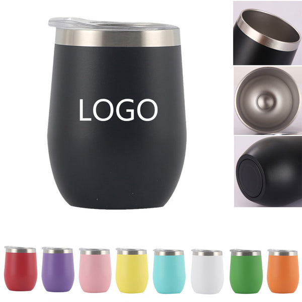 12oz Stainless Steel Wine Tumbler with Lid