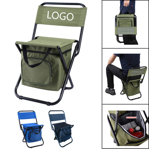 Outdoor Folding Chair With Cooler Bag