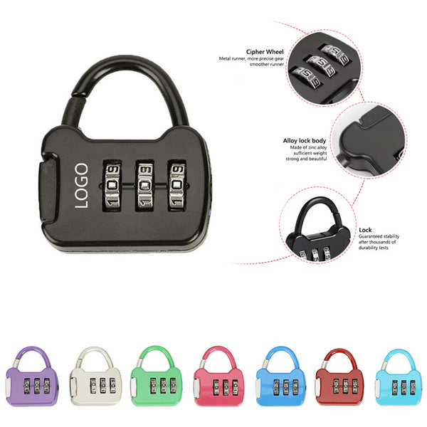 Portable Zinc Alloy Carrying Case Password Padlock