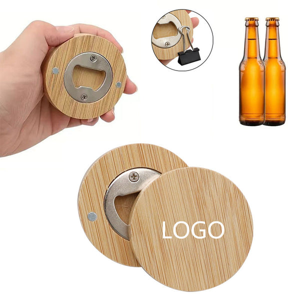 Bamboo Magnet Beer Bottle Opener
