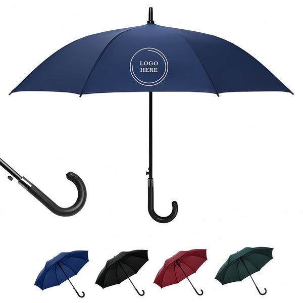 42” Automatic Golf Umbrella with Faux Leather Handle