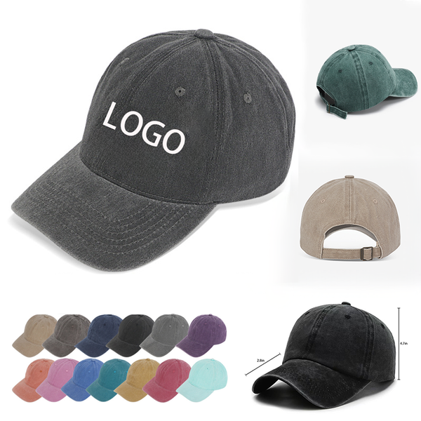 Solid-Color Washed Baseball Cap