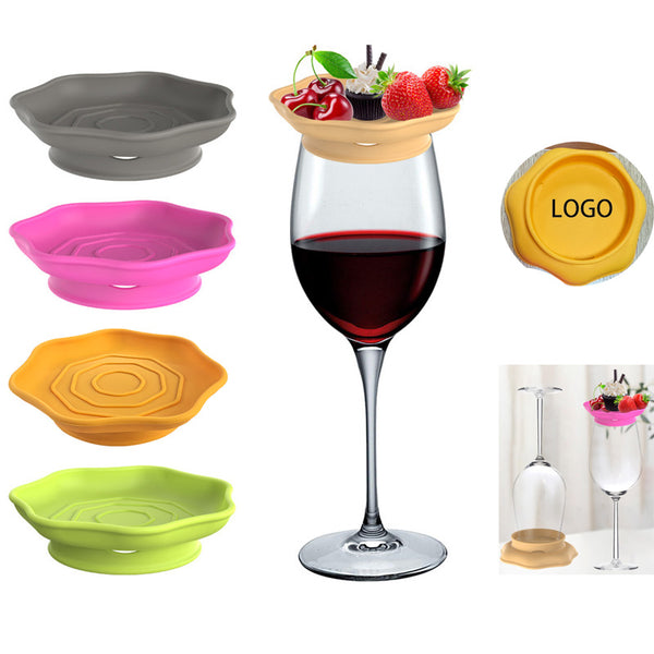 Creative Silicone Wine Glass Snack Tray Lid