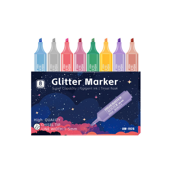 Metal - colored Shimmer Highlighter 8 - Color Set