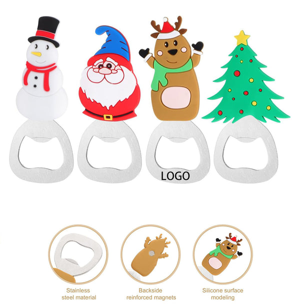 Christmas Beer Bottle Opener Fridge Magnets