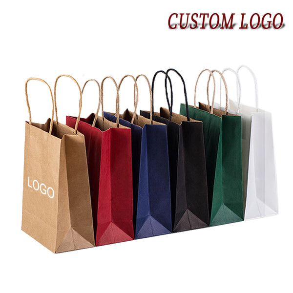 Tote Handle Gift Custom Paper Bags With Logo