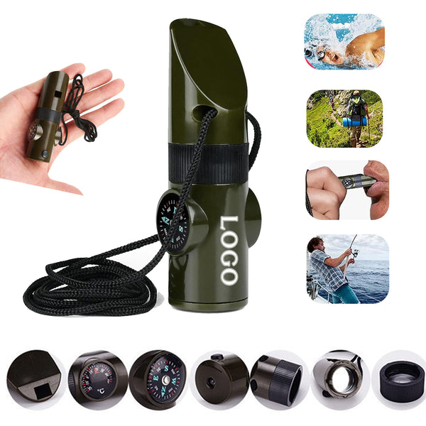 7-in-1 Outdoor Multifunctional Tool Safety Whistle