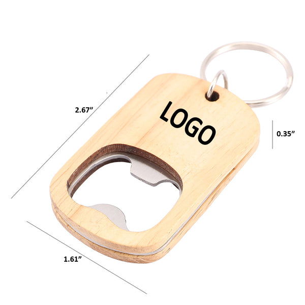 Oak Bottle Opener Keychain