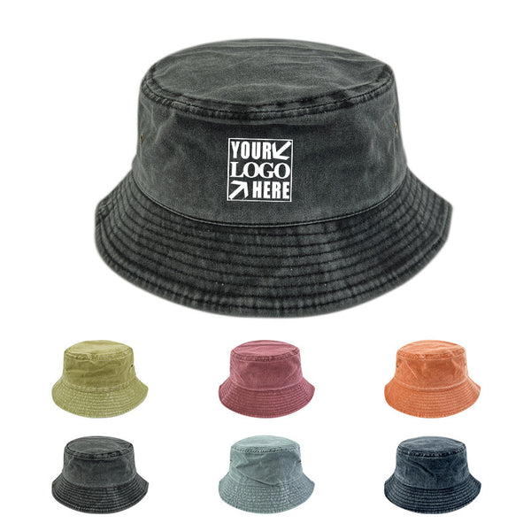 Unisex Bucket Hat Washed Jean Denim Bucket Cap