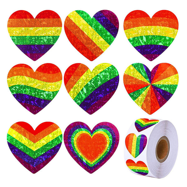Shiny Love Rainbow Stickers Roll