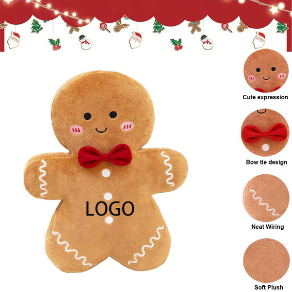 Christmas Gingerbread Man Plush Pillow