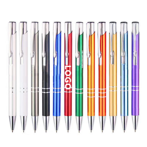 Press metal aluminum rod ballpoint pen